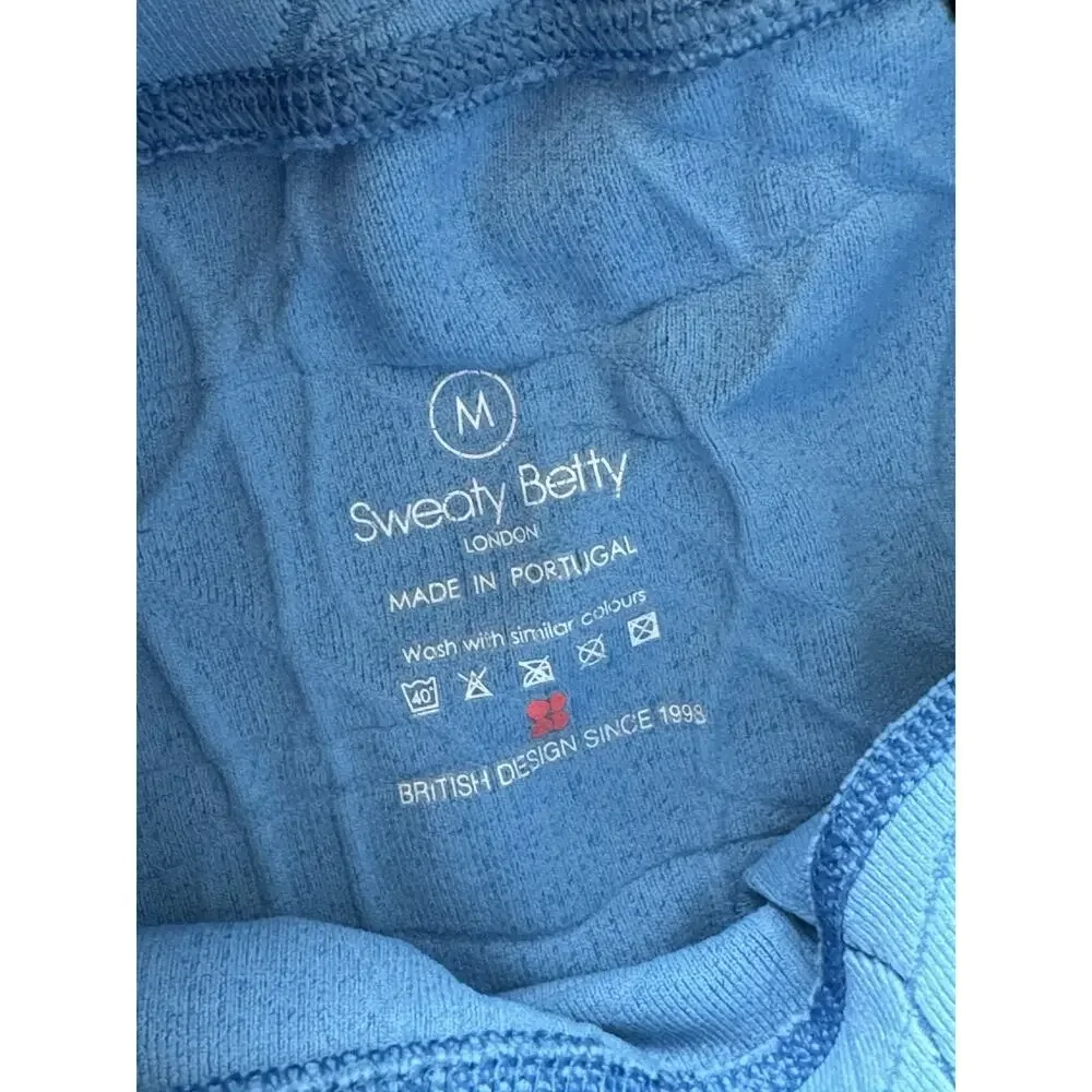 Sweaty Betty Seamless Leggings Motion Jacquard 7/8 Regatta Blue M - Picture 7 of 11